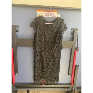 Madison Leigh Black Lace Overlay Dress Size 12